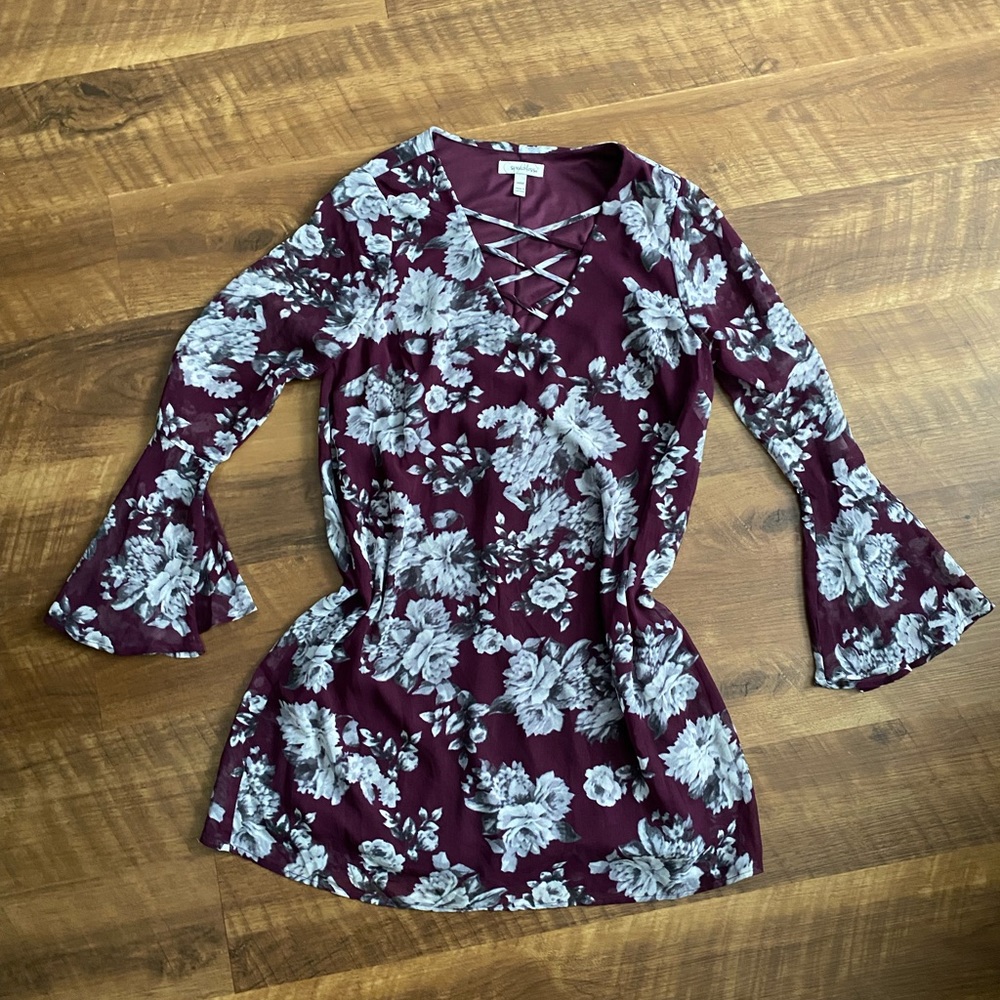 Purple floral dress